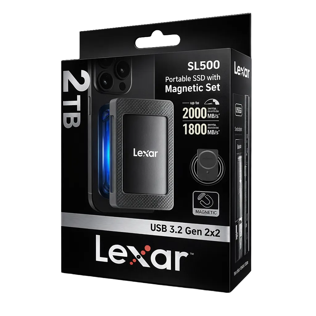 Lexar® SL500 Portable 2TB SSD with Magnetic Set - Snapshot Kenya